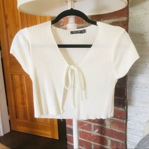 Nasty Gal tie front top